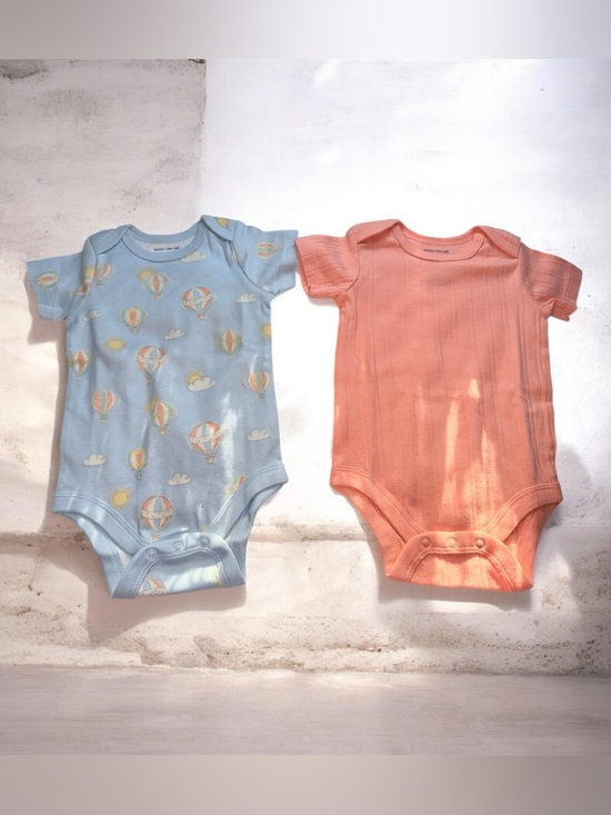 Member's Mark Other - NWOT’s Member’s Mark Baby One-Piece Bodysuit Duo in Light Blue and Coral 3M’s